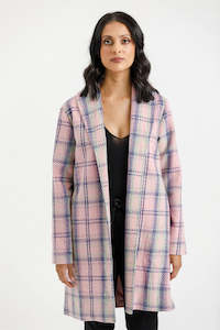 Clothing: Haley Coat | Pink Plaid