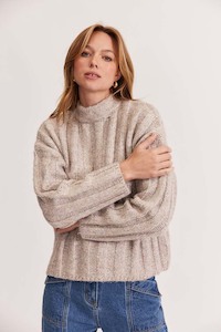 Maja Ribbed Jumper | Oat/Marle