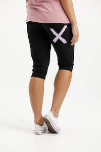 Clothing: 3/4 Apartment Pants | Black with Lilac X