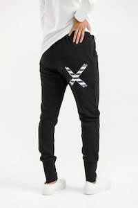 Clothing: Apartment Pants | Winter | Black with Indigo Blue Stripe