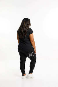 Apartment Pants | Winter Weight | Black with White X Outline