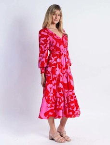 Phoenix Dress | Red Floral