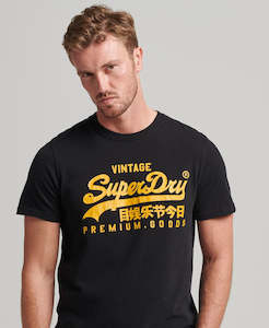 Clothing: Vintage Logo Heritage Tee |  Black