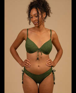 Gelato Slim Tie U/W Bikini Top | Khaki