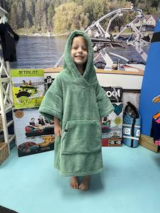 MYSTIC Poncho Teddy Kids | Sea Salt Green