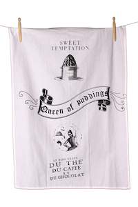 Queen of Puddings Cotton Tea Towel