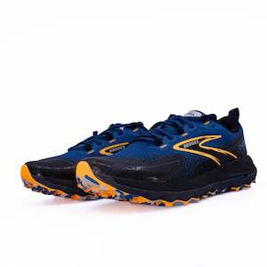 Brooks Cascadia 18 (D Standard) Mens Blue Sapphire/Orange/Black