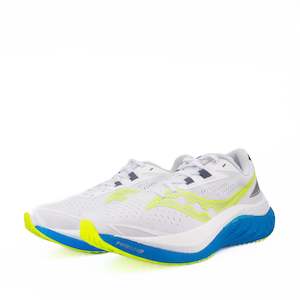 Shoe: Saucony Endorphin Speed 4 (D Standard) Mens White/Viziblue