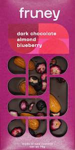 Confectionery manufacturing: Dark chocolate, almond & blueberry bar