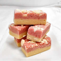 Raspberry White Chocolate Cheesecake Fudge