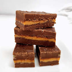 Dark Chocolate Caramel Fudge