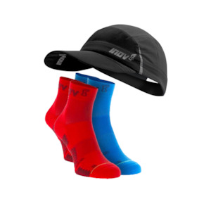 Inov8 Race Elite Cap & 2 Pairs of Trailfly Socks Bundle (Unisex)