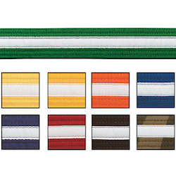 B10541 Martial Arts Belts - Orange with White stripe