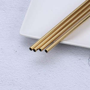 Homewares: Gold Reusable Stainless Steel Straws - Full Circle Eco