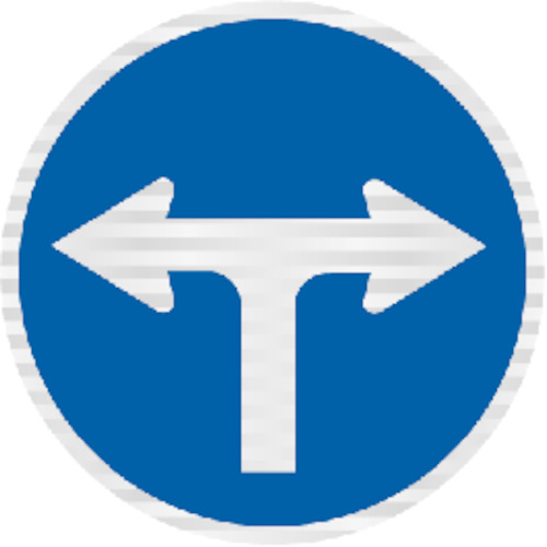 Products: RG11 (RD5L) Turn (Blue T Intersection Arrows)