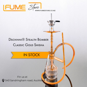 Event, recreational or promotional, management: Dschinni® Stealth Bomber Classic Gold Shisha Set