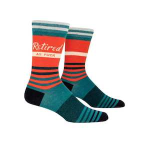 Blue Q Socks – Men's Crew – Retired as Fuck