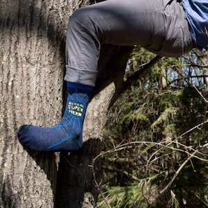 Blue Q Socks – Men's Crew – Actual Super Hero