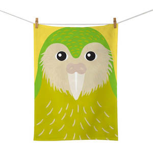 Bright Kakapo Tea Towel