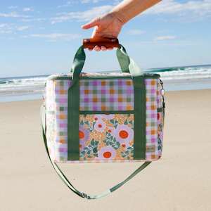 Floral Picnic Cooler - Green Spring