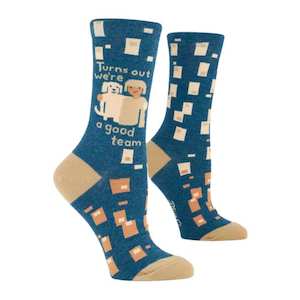 Blue Q Socks - Women's Crew - Good Team