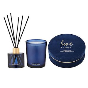 Internet only: Luna Luxury Diffuser & Candle Gift Set - Winter Spice