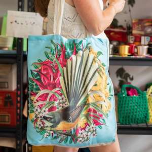 Botanical Fantail Shopping Bag