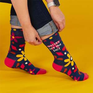 Blue Q Socks - Women's Crew - Sisters Are The Shit