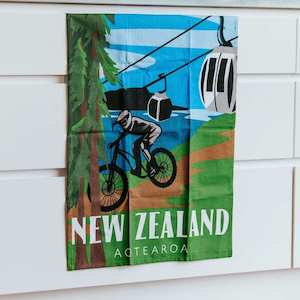 Moana Road - Mountain Biking & Gondola Tea Towel