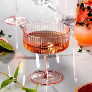 Esme Cocktail Glass 4 Pack - Blush Pink