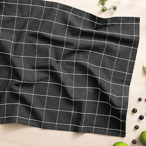 Eco Check Kitchen Towel 2pk