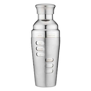 Internet only: Tempa Aurora Recipe Cocktail Shaker - Silver