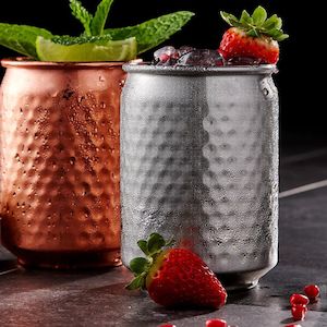 Internet only: Spencer Hammered Tumbler Set - Silver