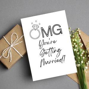 Greeting Card - OMG Getting Married