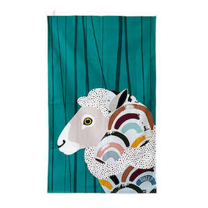 NZ Tea Towel - Bright & Bold Sheep