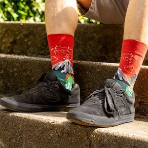 Sock It To Me - Men's Crew Socks - Dinosaur Days (Glows-in-the-Dark)