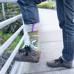 Sock It To Me - Men's Crew - Quit Wishing & Come Fishin'