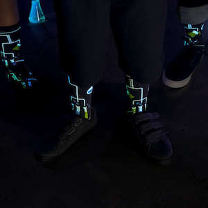 Sock It To Me - Men's Crew Socks - Laboratory (Glow-in-the-Dark)