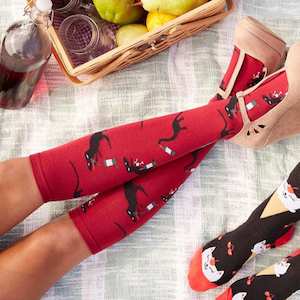 Sock It To Me Socks - Women's Knee High - Winosaurus