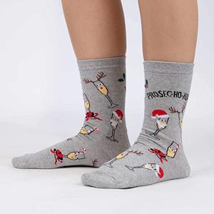 Sock It To Me - Women's Crew Socks - Prosec-ho-ho-ho!