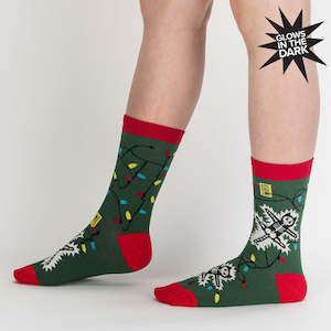 Sock It To Me - Women's Crew Socks - Eating Lights This Holiday