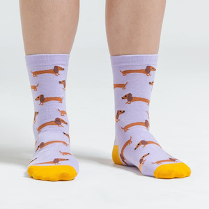 Sock It To Me - Women's Crew Socks - Hot Dogs