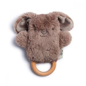 Organic Beechwood Baby Rattle & Teether Toy - Byron Bunny