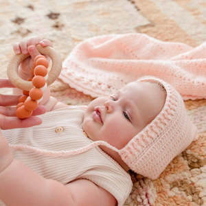 Organic Beechwood Teether Toy - Cinnamon