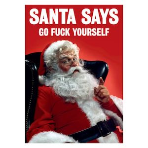 Christmas Greeting Card - Santa Says