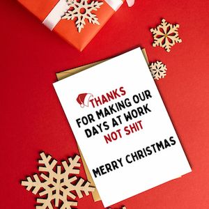 Christmas Greeting Card - Not Shit