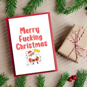 Christmas Greeting Card - Merry F*cking Christmas