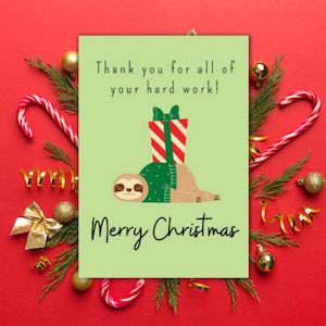 Christmas Greeting Card - Hard Work