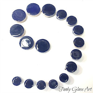 Ceramic Disc Indigo FUNKY GLASS ART