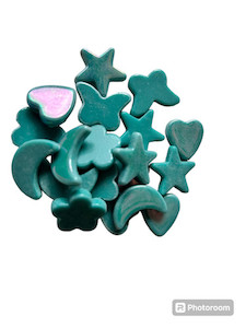 China, glassware and earthenware: Glass Charms - Teal FUNKY GLASS ART